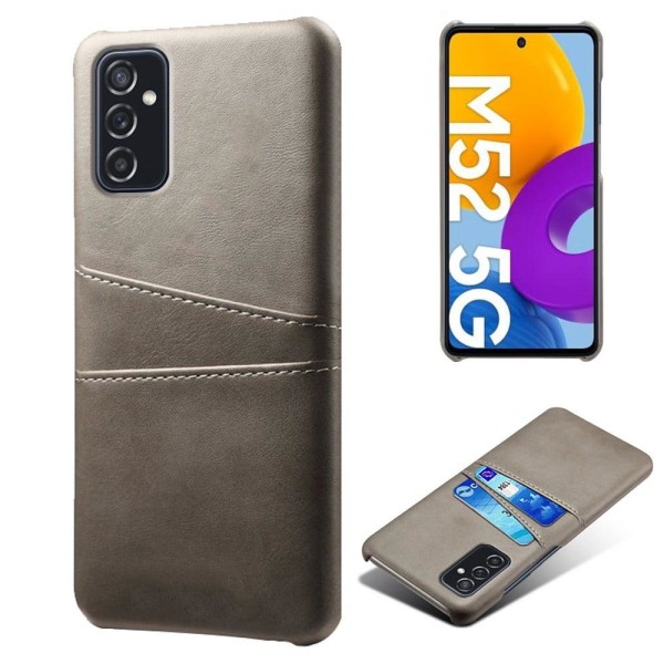 Dual Card Suojakotelo Samsung Galaxy M52 5G - Harmaa Silver grey