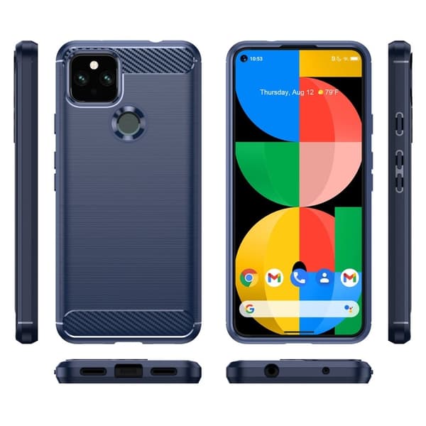 Carbon Flex Google Pixel 5a skal - Blå Blå