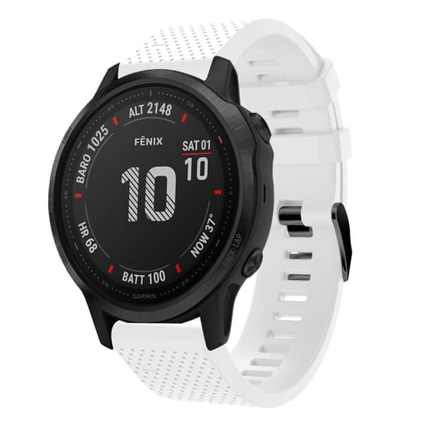 Garmin Fenix ​​6s Silikon Klokkereim - Hvit White