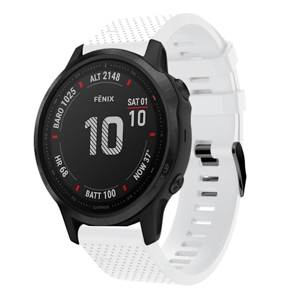 Garmin Fenix 6S silikoninen kellonauha - Valkoinen White