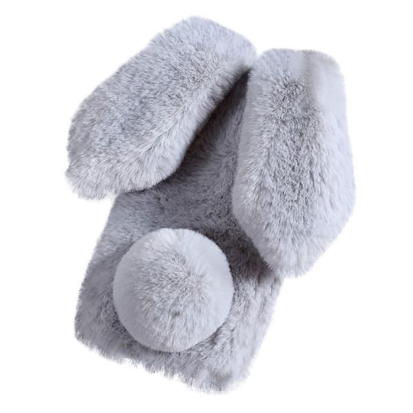 Fluffy Rabbit Samsung Galaxy A10 skal - Silver/Grå Silvergrå