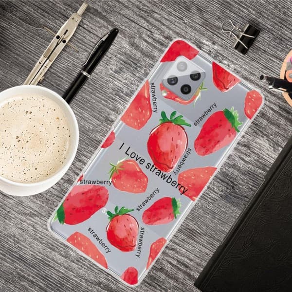 Deco Samsung Galaxy M62 / F62 Etui - Jordbær Red