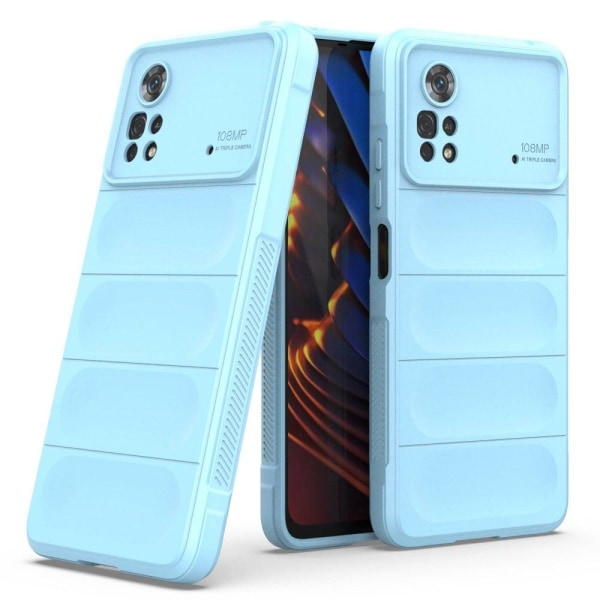 Mjukt greppformat Xiaomi Poco X4 Pro 5G skal - Blå Blå