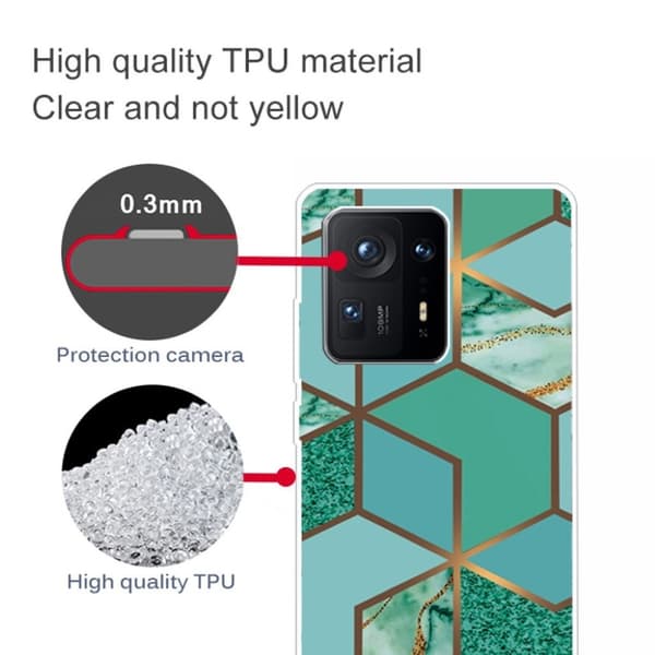 Marble Xiaomi Mix 4 Suojakotelo - Teal Marble Tile Green