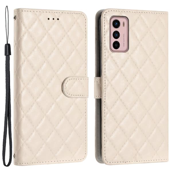 Funktionelt Motorola Moto G42 rombe etui med pung White