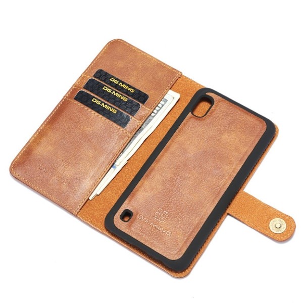 DG.MING Samsung Galaxy A10 2-in-1 Wallet etui - Brun Brown