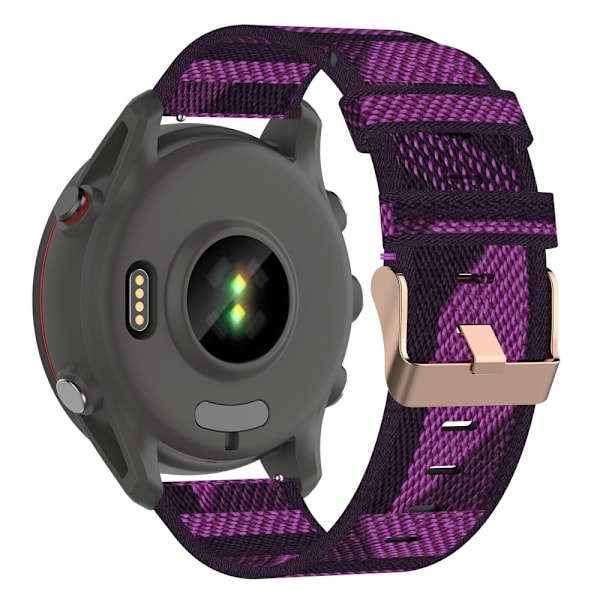18 mm universellt klockarmband i nylon - Lila Rand Lila