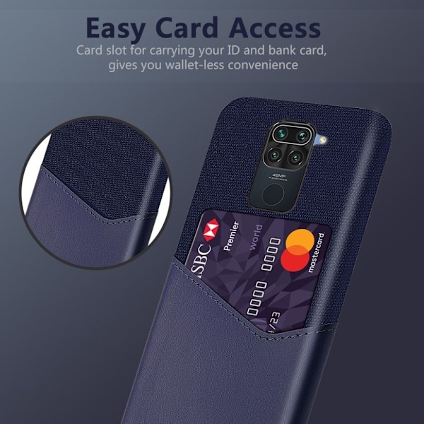 Bofink Xiaomi Redmi Note 9 Card deksel - Blå Blue
