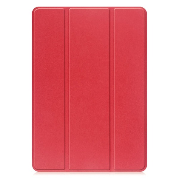 Tri-fold læderstativ-etui til Lenovo Tab M10 Plus (Gen 3) - Rød Red