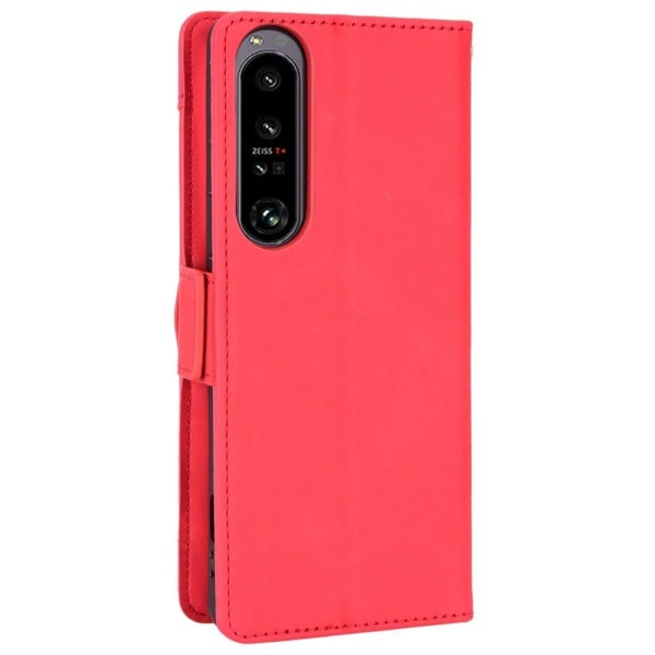 Moderne Sony Xperia 1 IV læderetui med pung - Rød Red