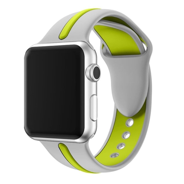 Apple Watch 38mm kaksivärinen ranneke - Harmaa ja vihreä Green