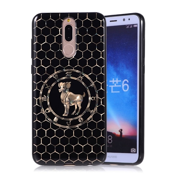 Huawei Mate 10 Lite etui i plastik og silikone med galvaniseret overflade - Vædderen Multicolor