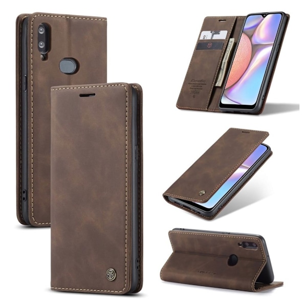 CaseMe Samsung Galaxy A10s Vintage Etui - Kaffe Brown