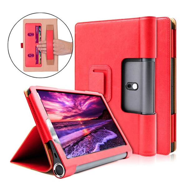 Lenovo Yoga Smart Tab 10.1 viileä business-tyylinen nahkakotelo - Punainen Red
