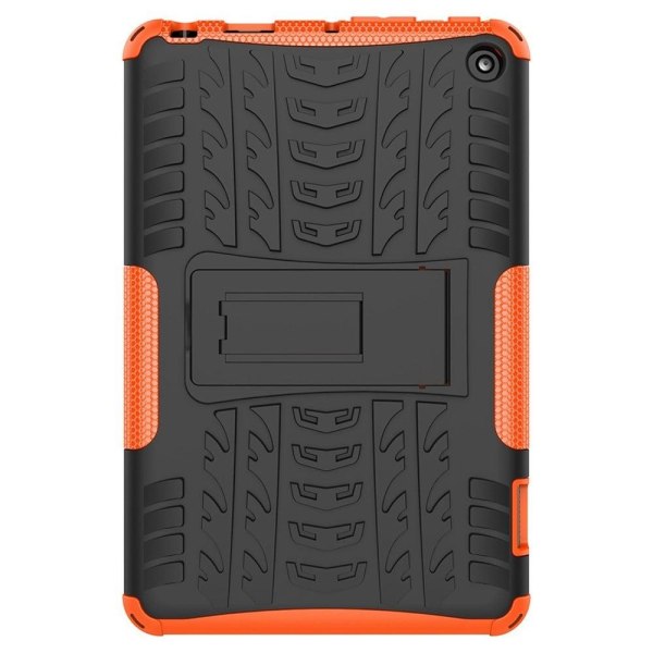 Tire pattern kickstand case for Amazon Fire 7 (2022) - Orange Orange