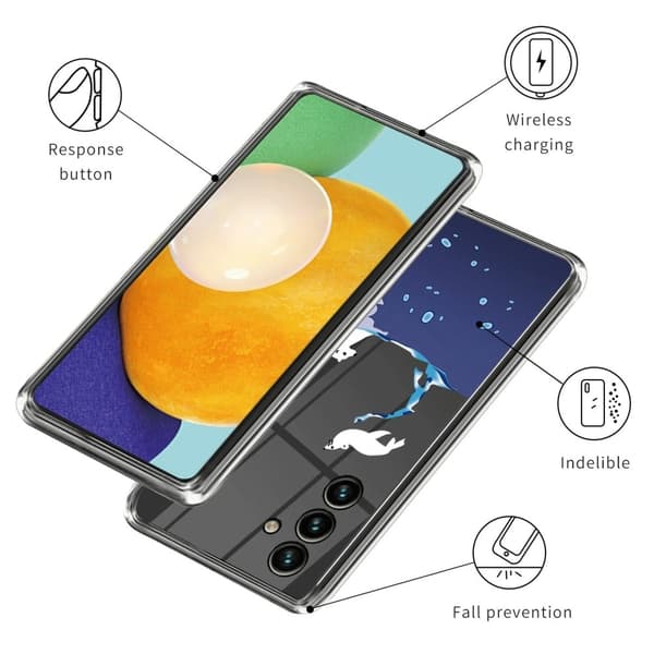 Deco Samsung Galaxy M14 Suojakotelo - Polar Bear Blue