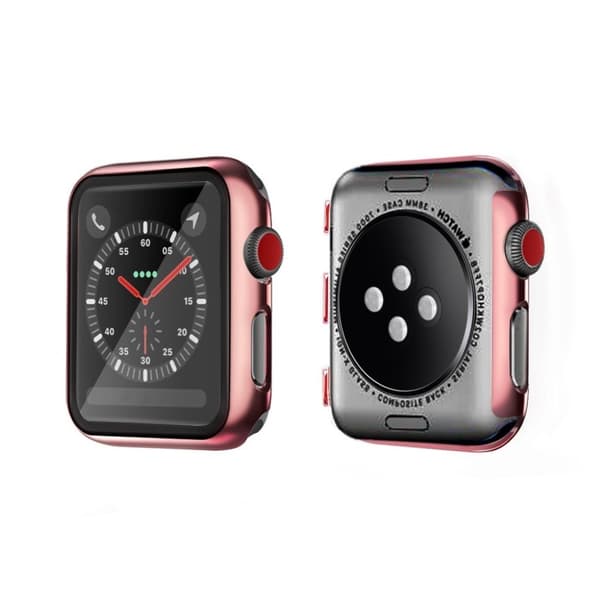 Apple Watch Series 5 40mm electroplating frame with tempered glass - Rose Rosa