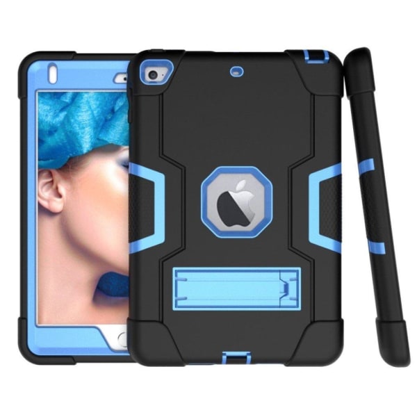 iPad Mini (2019) shockproof hybrid case - Black / Baby Blue Blue