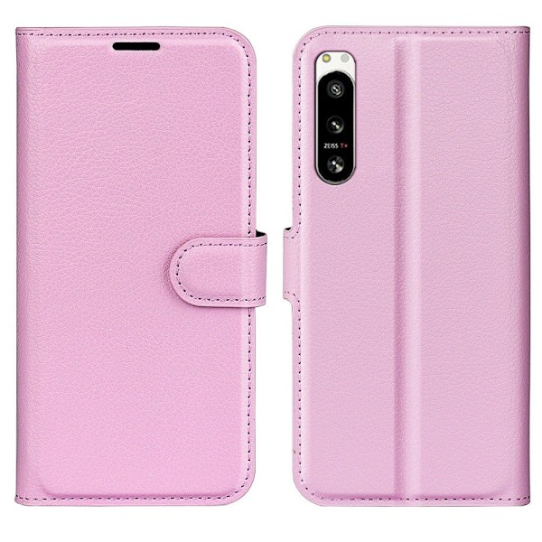 Klassisk Sony Xperia 5 Iv Flip Etui - Lyserød Pink