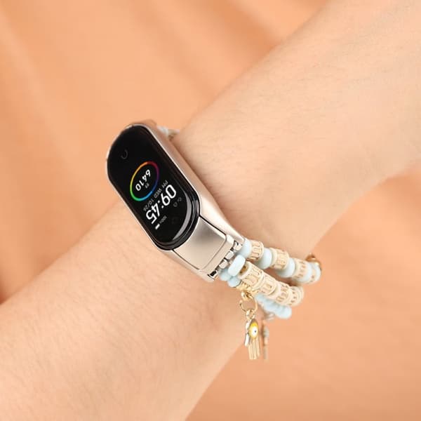 Xiaomi Mi Smart Band 4 / 3 coolt klockarmband i bohemisk pärlstil - Blå Blå