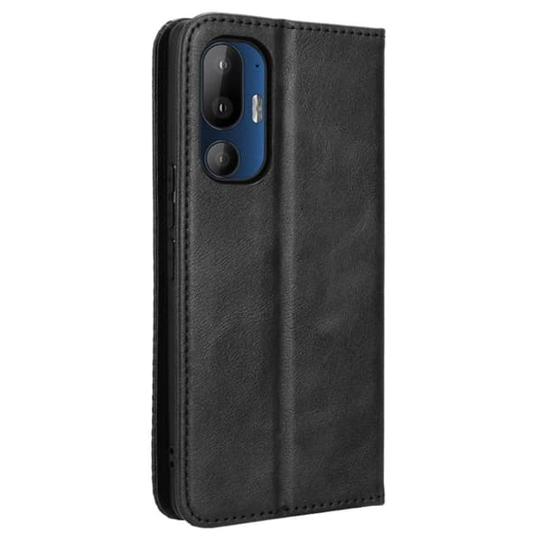 Bofink Vintage läder HTC U24 Pro fodral - Svart Svart