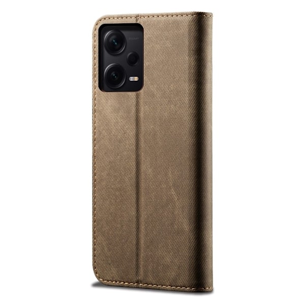 Jeans Xiaomi Redmi Note 12 Pro Plus Flip Etui - Khaki Brown