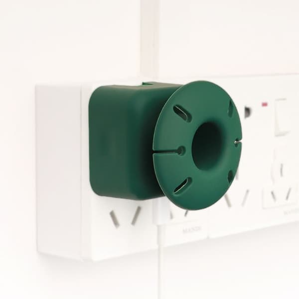 Apple 35W laderadapter i silikon med kabelopprulling - Svart Black