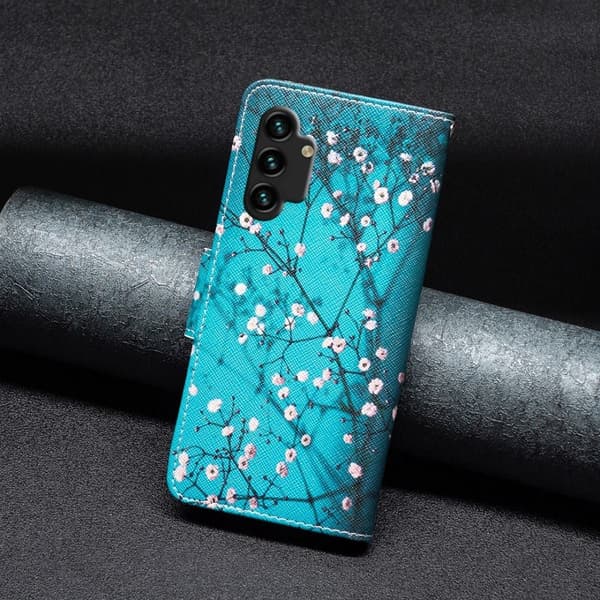 Wonderland Samsung Galaxy A13 4G flip etui - Blommeblomst Blue