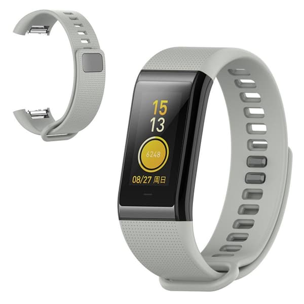 Silikonklokkebånd for Amazfit Cor - Grå Silver grey