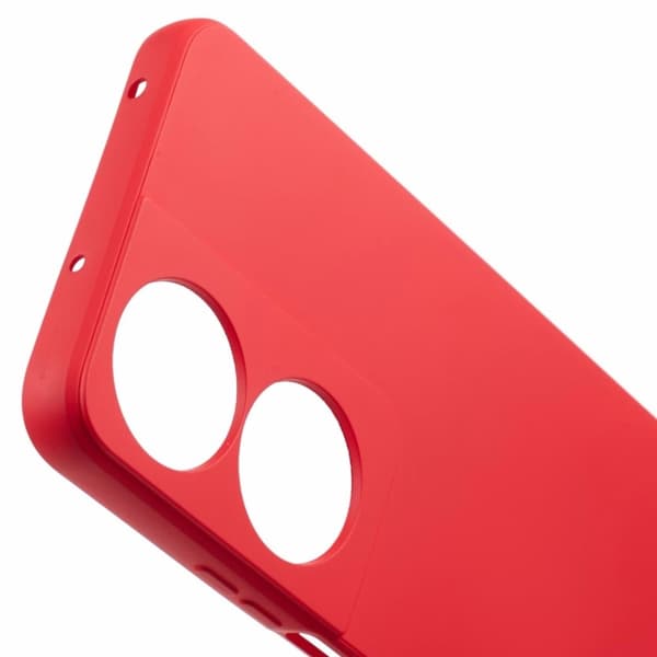 Mikrofiberfôret deksel i mykt gummi for Honor X7b / Honor Play 50 Plus - Rød Red