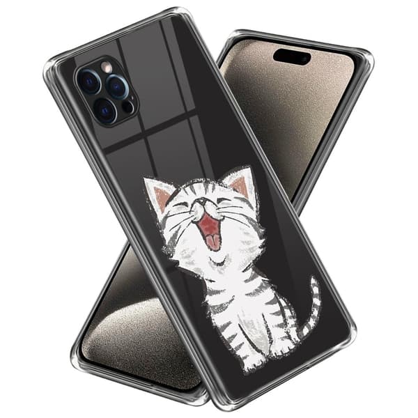 Deco iPhone 15 Pro deksel - Katt White