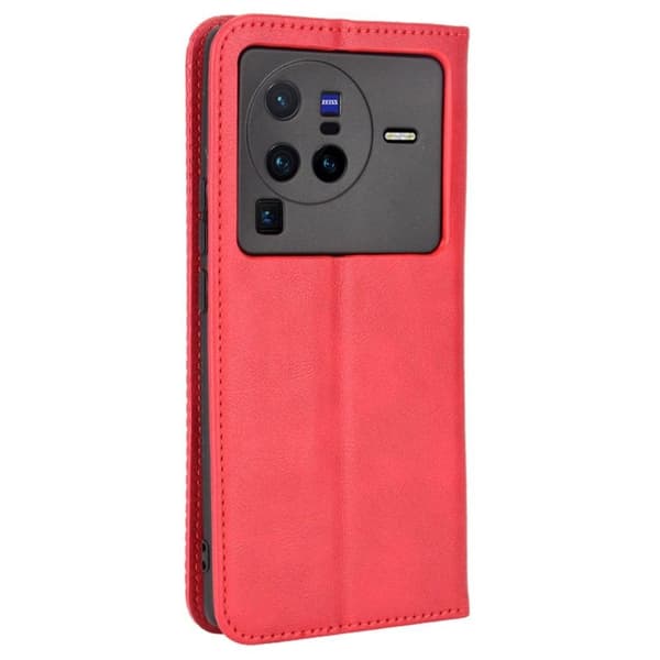 Bofink Vintage Vivo X80 Pro Nahkakotelo - Punainen Red