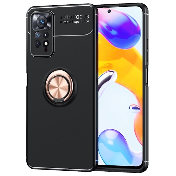 Ringo Xiaomi Redmi Note 11S 5G / Xiaomi Redmi Note 11 Pro suojakotelo - Musta / Ruusukulta Black
