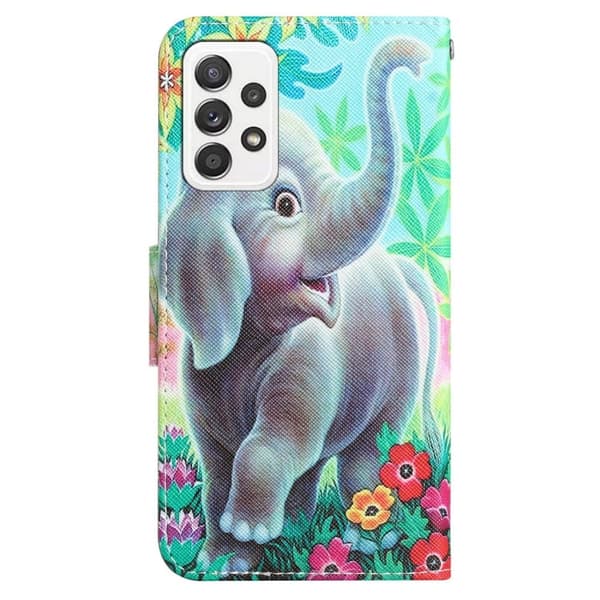 Wonderland Samsung Galaxy A33 5G flip etui - Elefant Multicolor