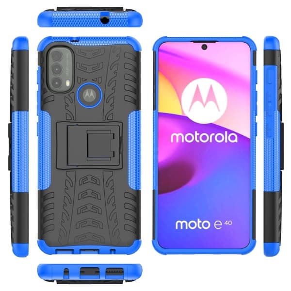 Offroad Motorola Moto E40 skal - Blå Blå