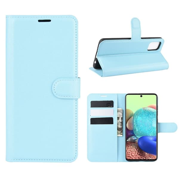 Classic Samsung Galaxy A71 5G flip etui - Blå Blue