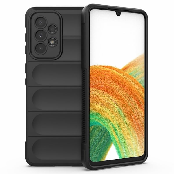 Mjukt greppformat Samsung Galaxy A73 skal - Svart Svart