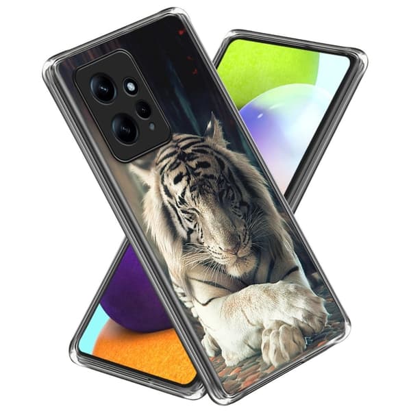 Deco Xiaomi Redmi Note 12 deksel - Hvit Tiger White