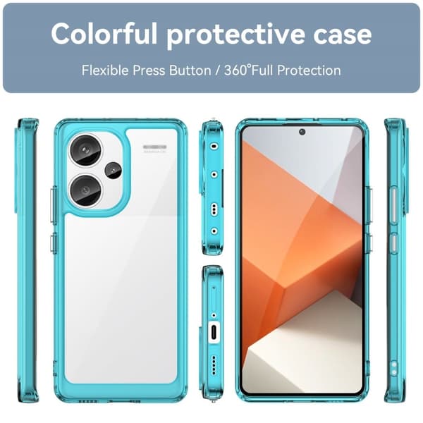 Xiaomi Redmi Note 13 Pro Plus smart telefonskal i akryl - Transparent Blå Blå