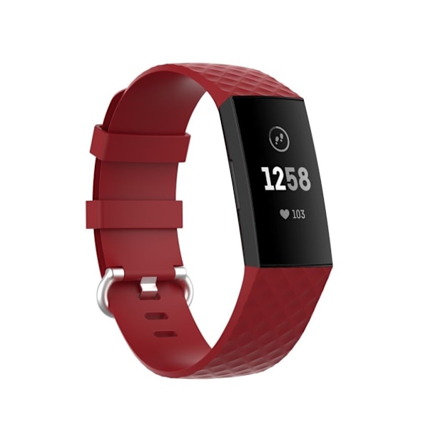 Fitbit Charge 3 / 4 kestävä ranneke - Punainen Red