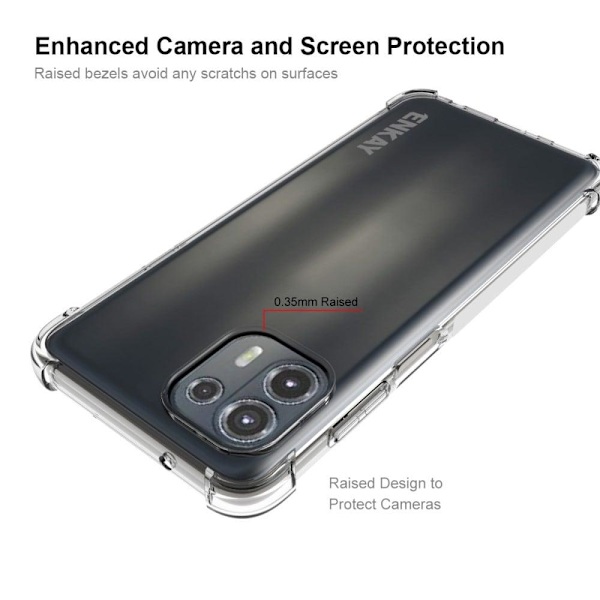 ENKAY klart faldsikkert etui til Motorola Edge 20 Lite Transparent