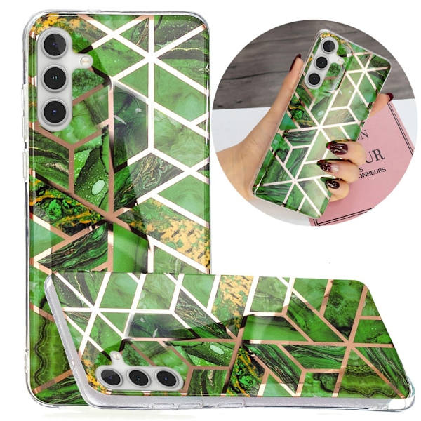 Deco Samsung Galaxy A54 Etui - Electroplated Grøn Marmor Green