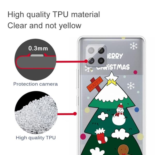 Juleveske til Samsung Galaxy A42 5G - Snømann På Treet Green