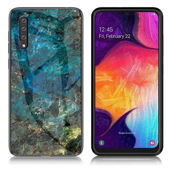 Fantasy Marmor Samsung Galaxy A50 skal - Smaragd Grön