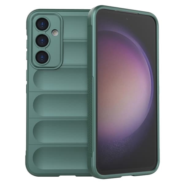 Mjukt greppformat Samsung Galaxy S23 FE skal - Grön Grön