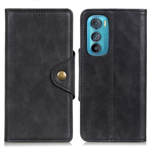 Alpha Motorola Edge 30 flip etui i lær - Svart Black