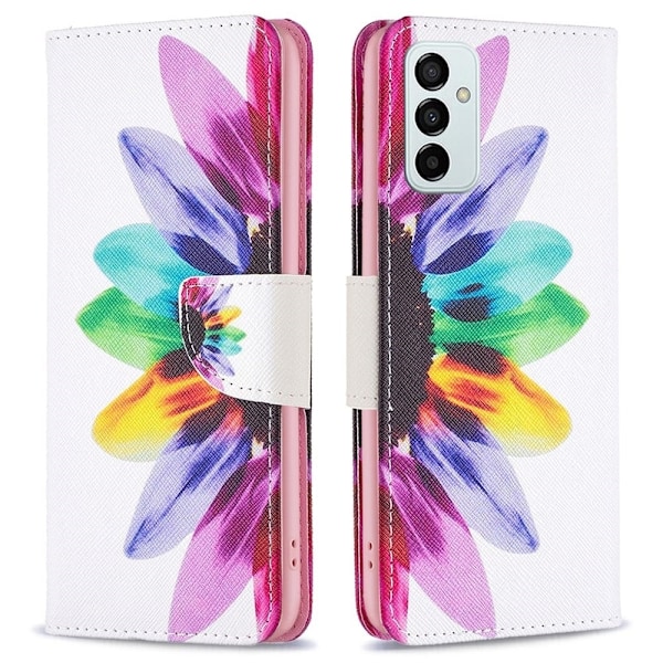 Wonderland Samsung Galaxy M23 flip kuoret - Auringonkukka Multicolor