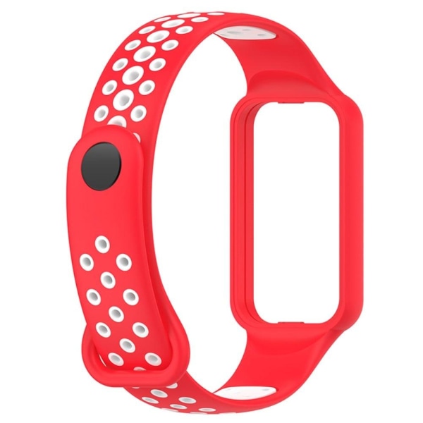 Amazfit Band 7 dual color silicone watch strap - Red / White Red