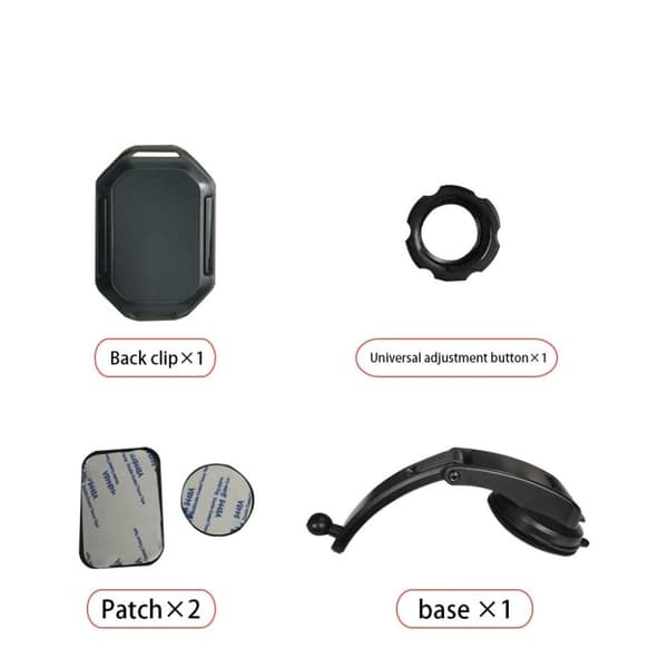 Universaali 360 asteen magneettinen autokiinnike Black