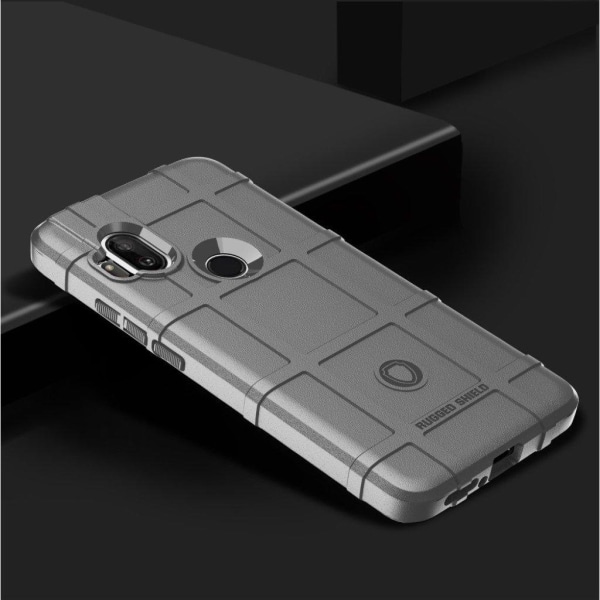 Rugged Shield kuoret - Motorola One Hyper - Harmaa Silver grey